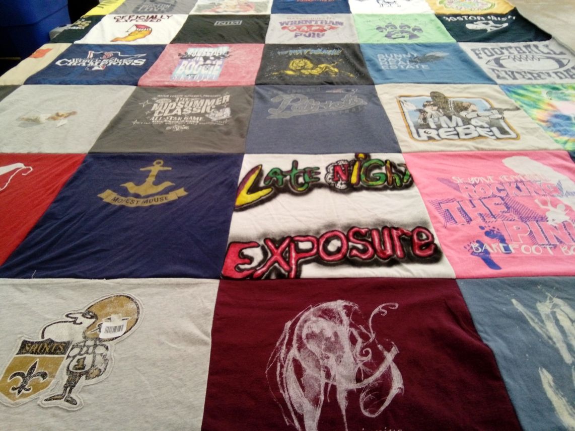 T-shirt quilt featuring new orleans saints by Lorrie from MA