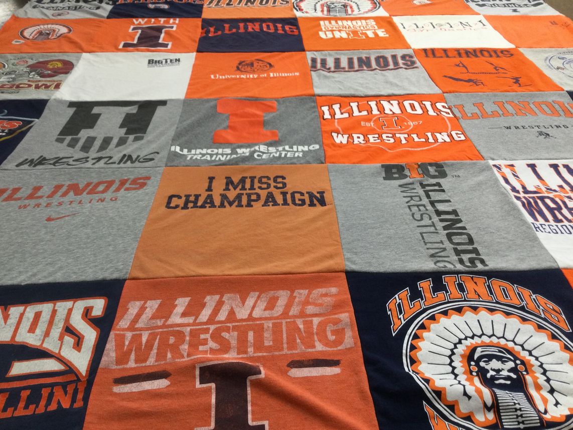 Repat Project Repat - University Of Illinois T-shirt Quilt