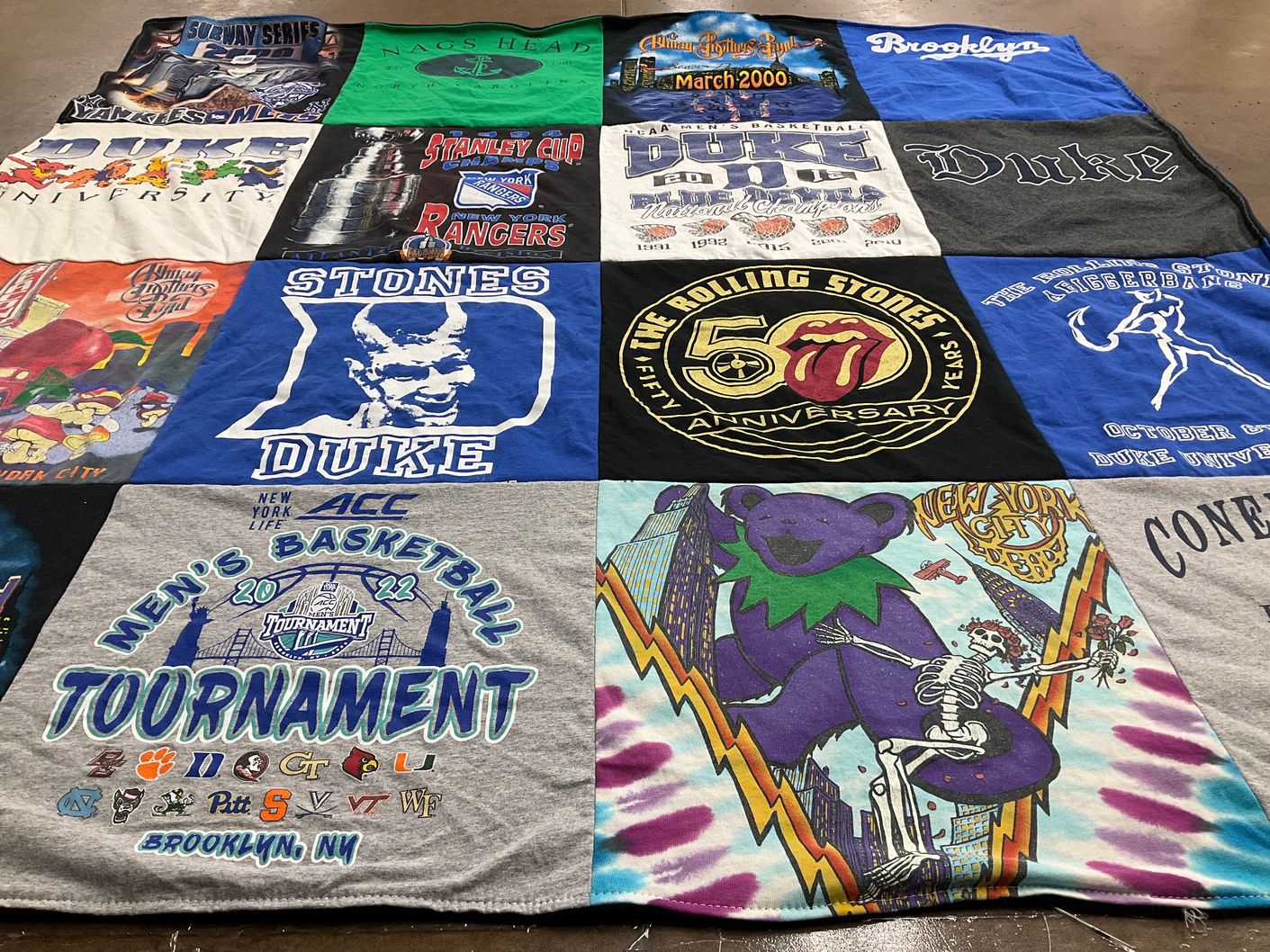 T-shirt quilt from duke university by Sheila from NC