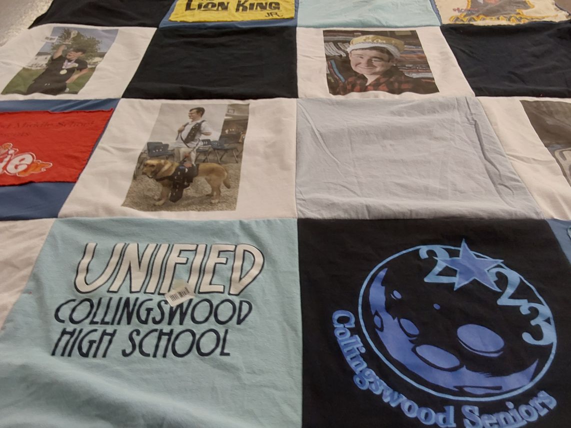 T-shirt quilt from collingswood high school by Angela from NJ