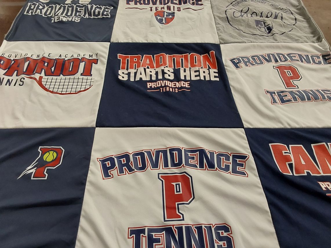 T-shirt quilt from providence academy by Elizabeth from AR