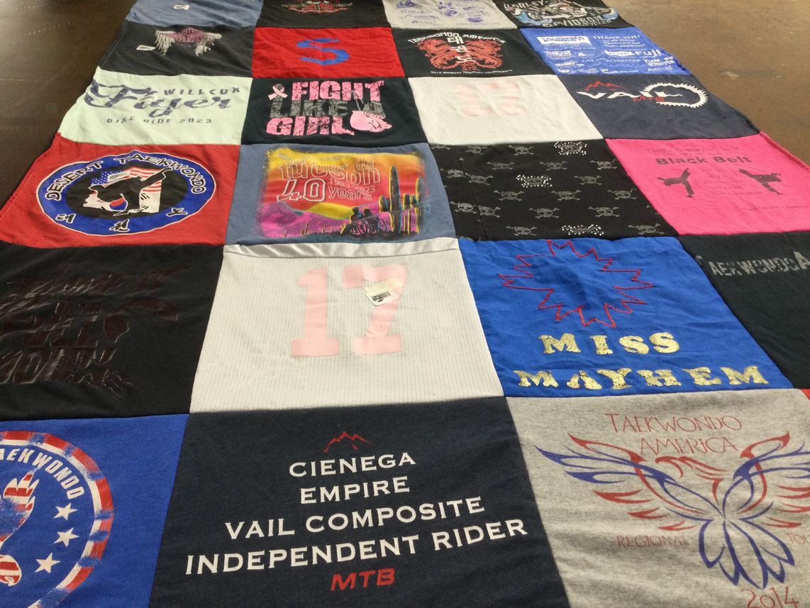 T-shirt quilt from cienega high school by Anna from AZ