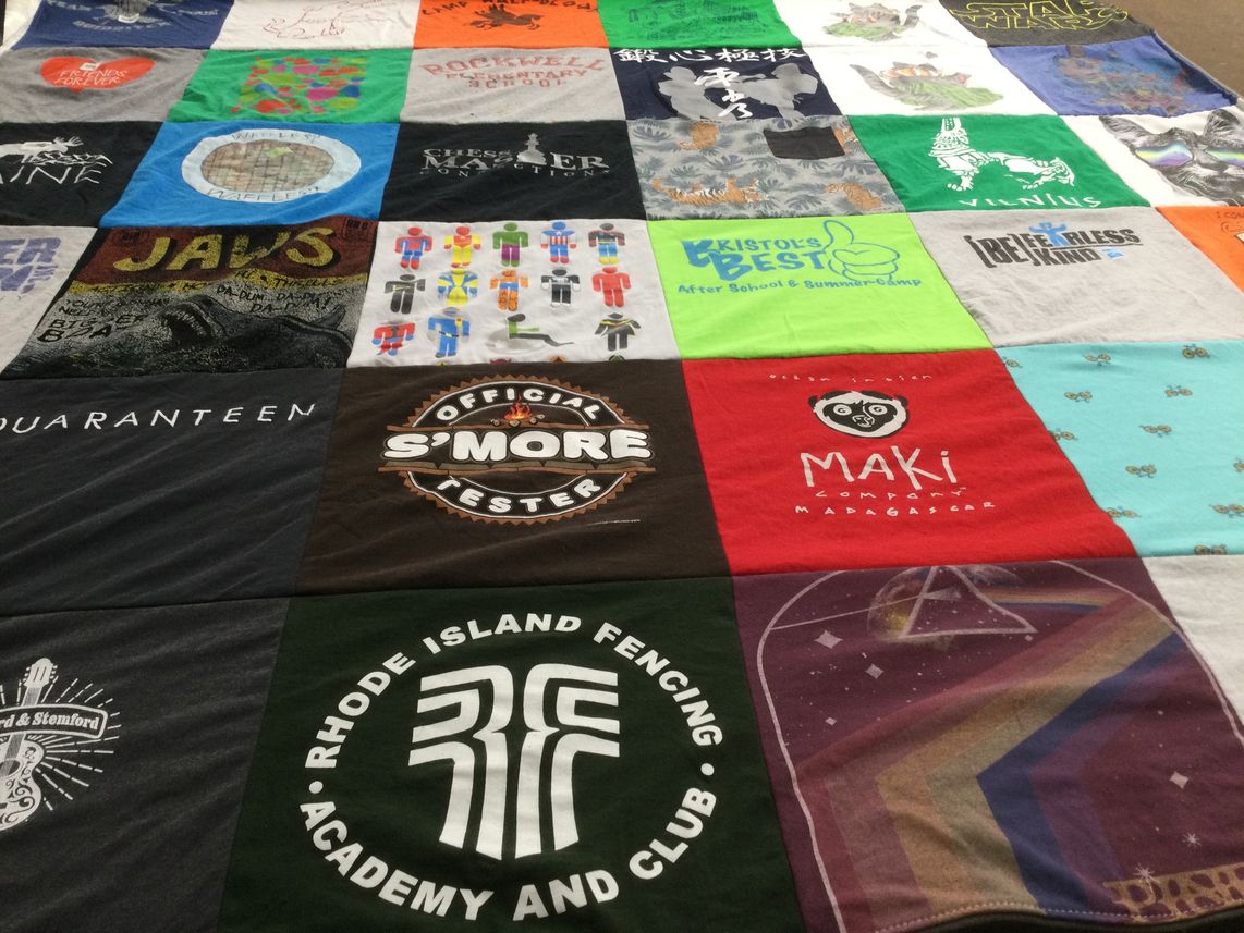 T-shirt quilt from rockwell elementary school by Amber from RI