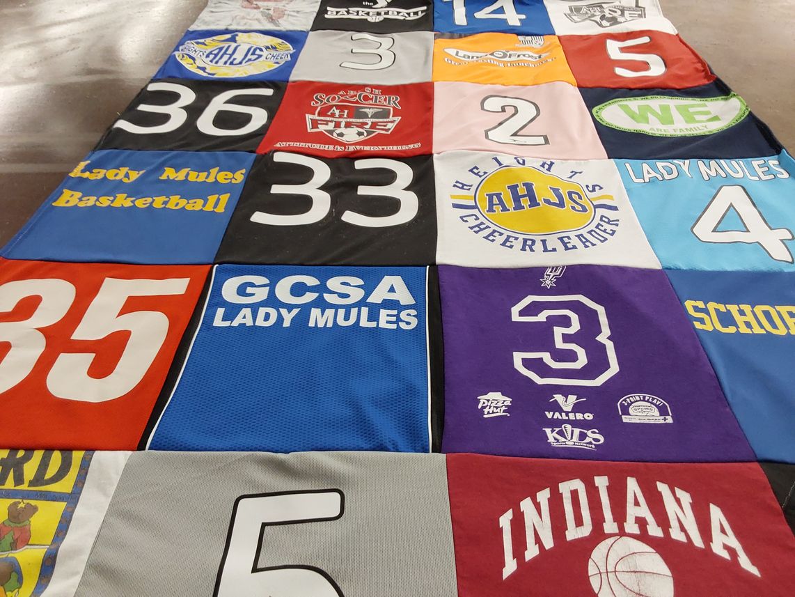 T-shirt quilt featuring lady mules by Sheri from TX