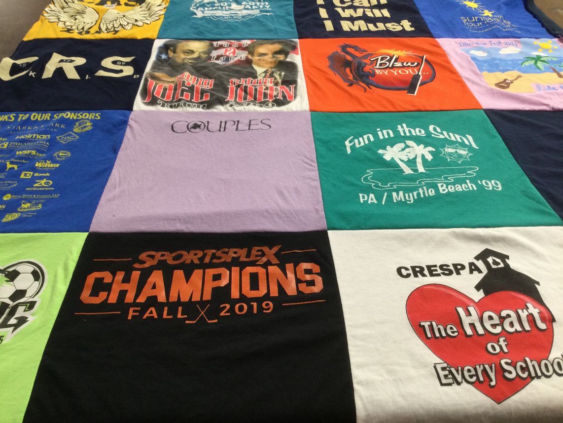 T-shirt quilt featuring sportsplex champions by Lisa from PA