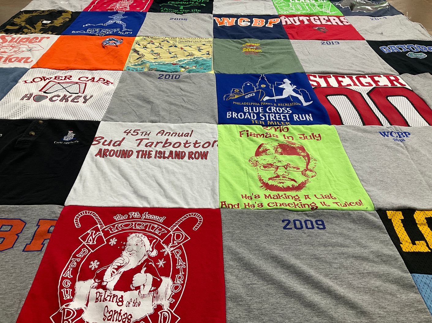 T-shirt quilt featuring gators by Kathryn from NJ