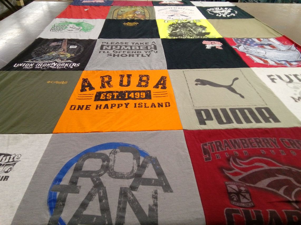 T-shirt quilt from strawberry creek high school by William from FL
