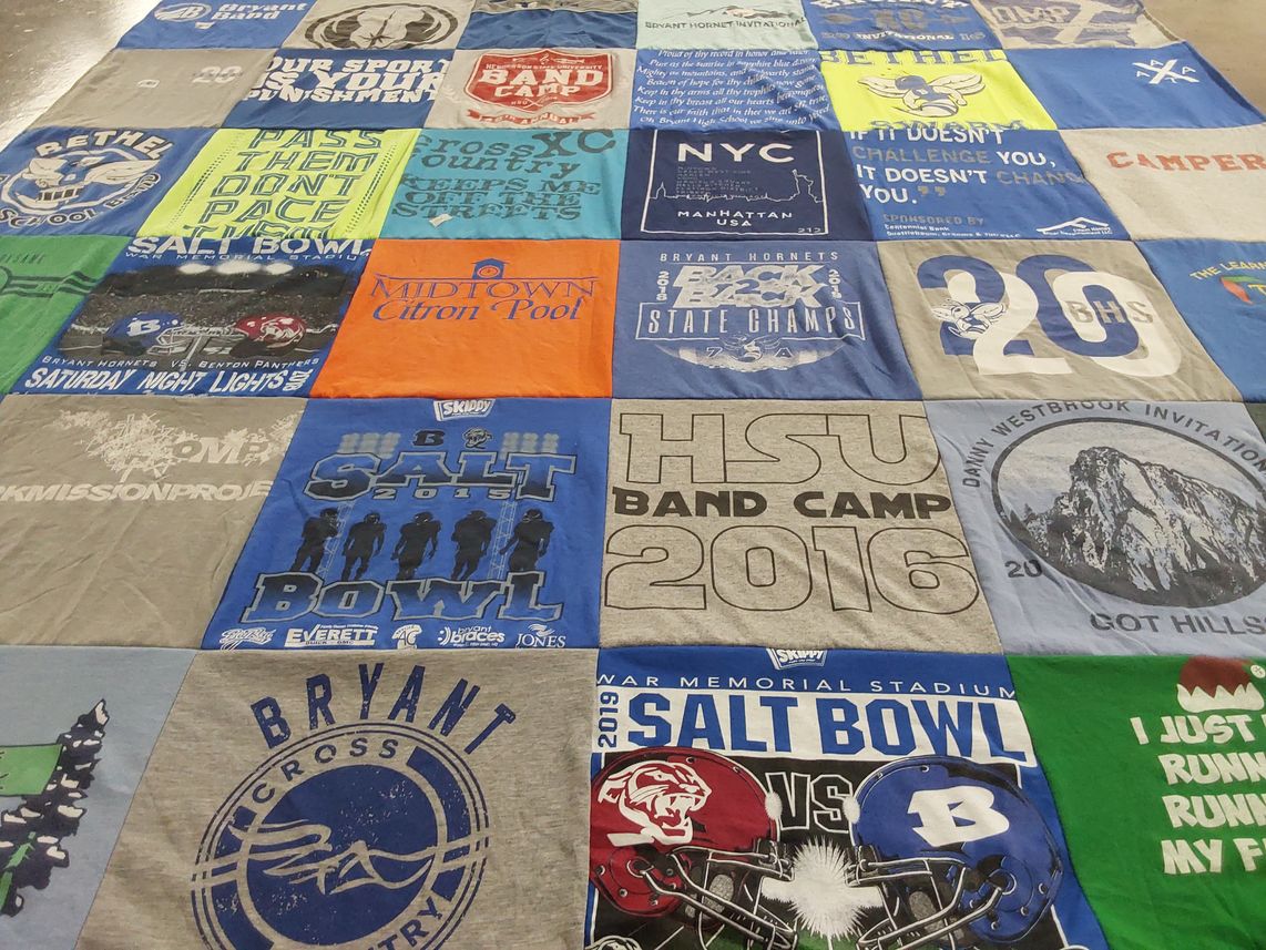 T-shirt quilt from bryant high school by Andress from AR