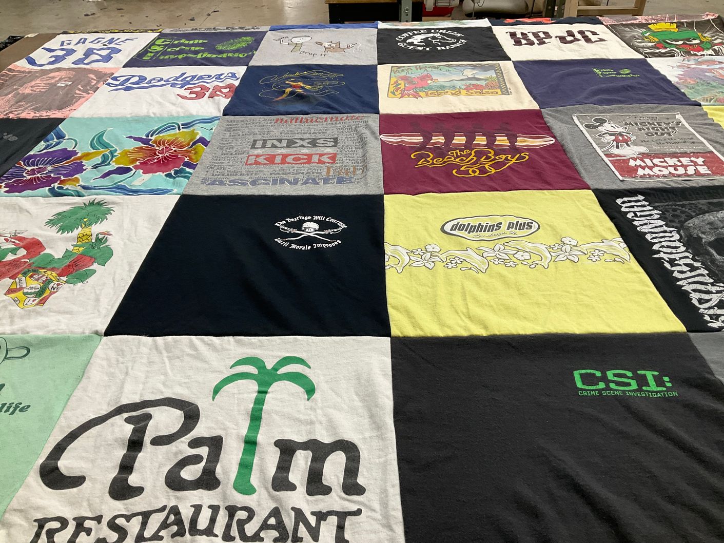T-shirt quilt featuring los angeles dodgers by s from CA