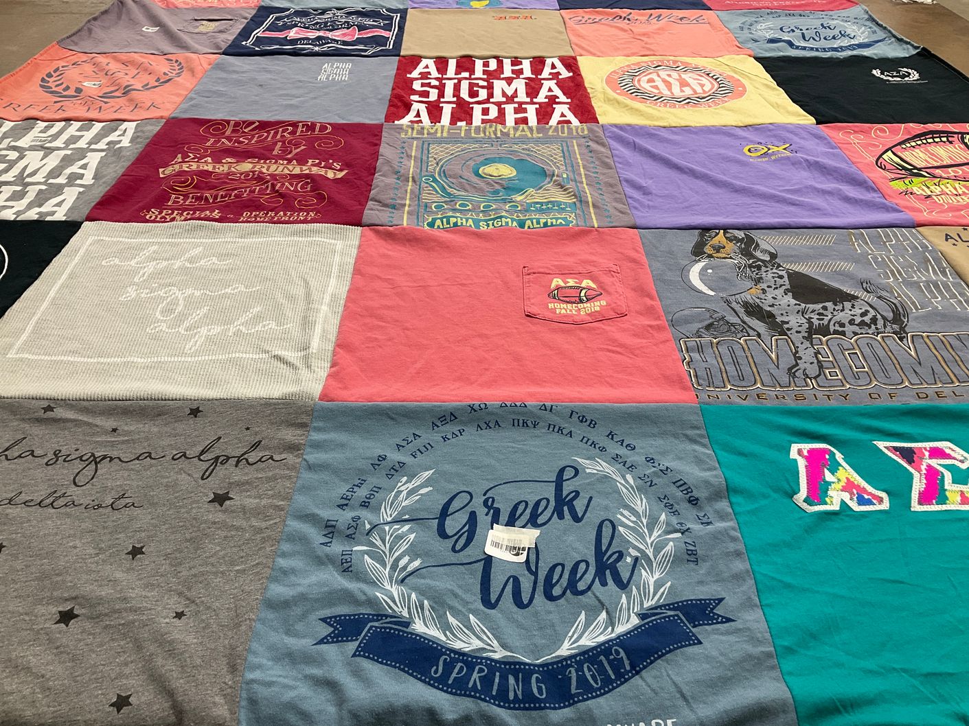 T-shirt quilt from university of delaware by Kellie  from DE