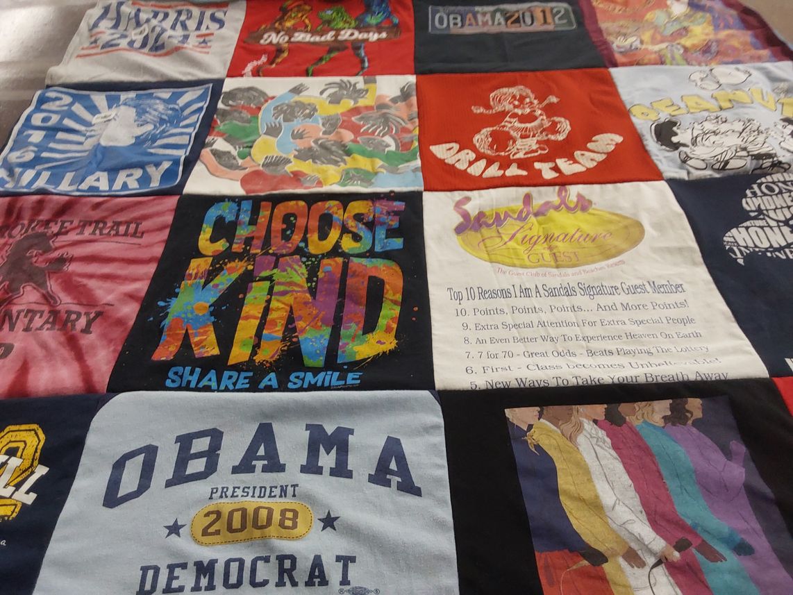 T-shirt quilt from university of california by Tracy from VA
