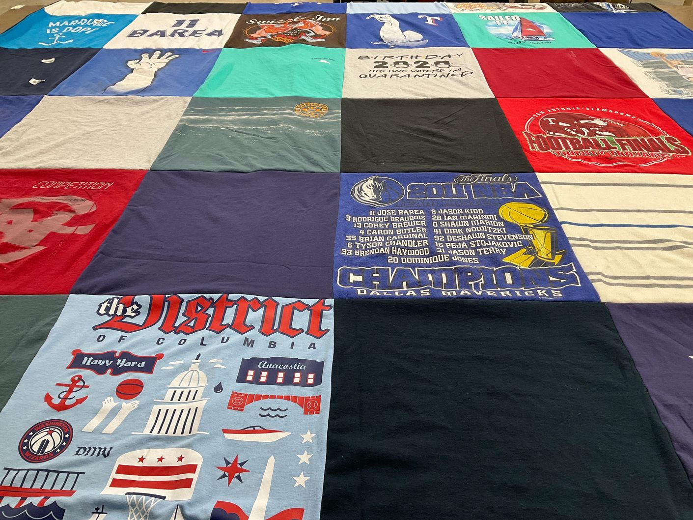 T-shirt quilt featuring dallas mavericks by Frances from VA