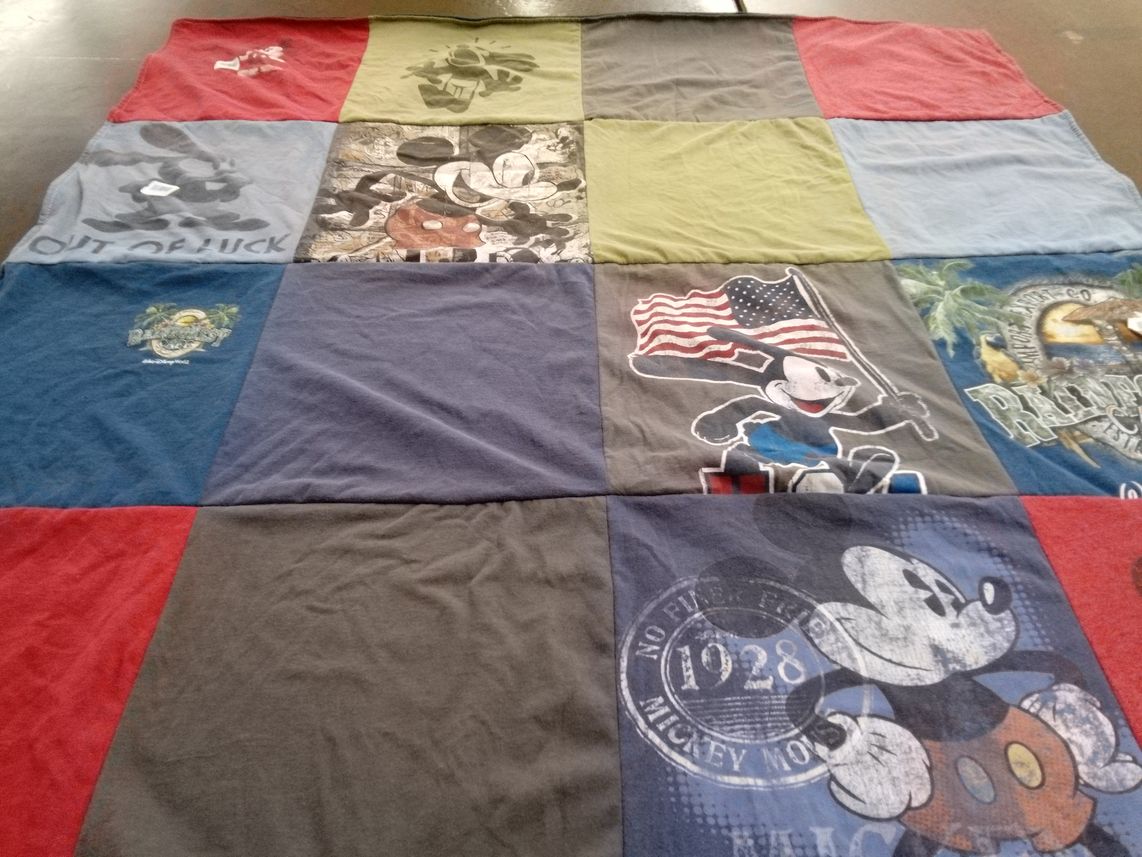 T-shirt quilt with disney, animation themes by Lisa from NC
