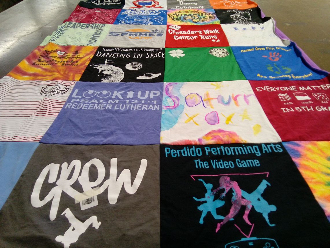 T-shirt quilt from redeemer lutheran school, pleasant grove first by Rachael from FL