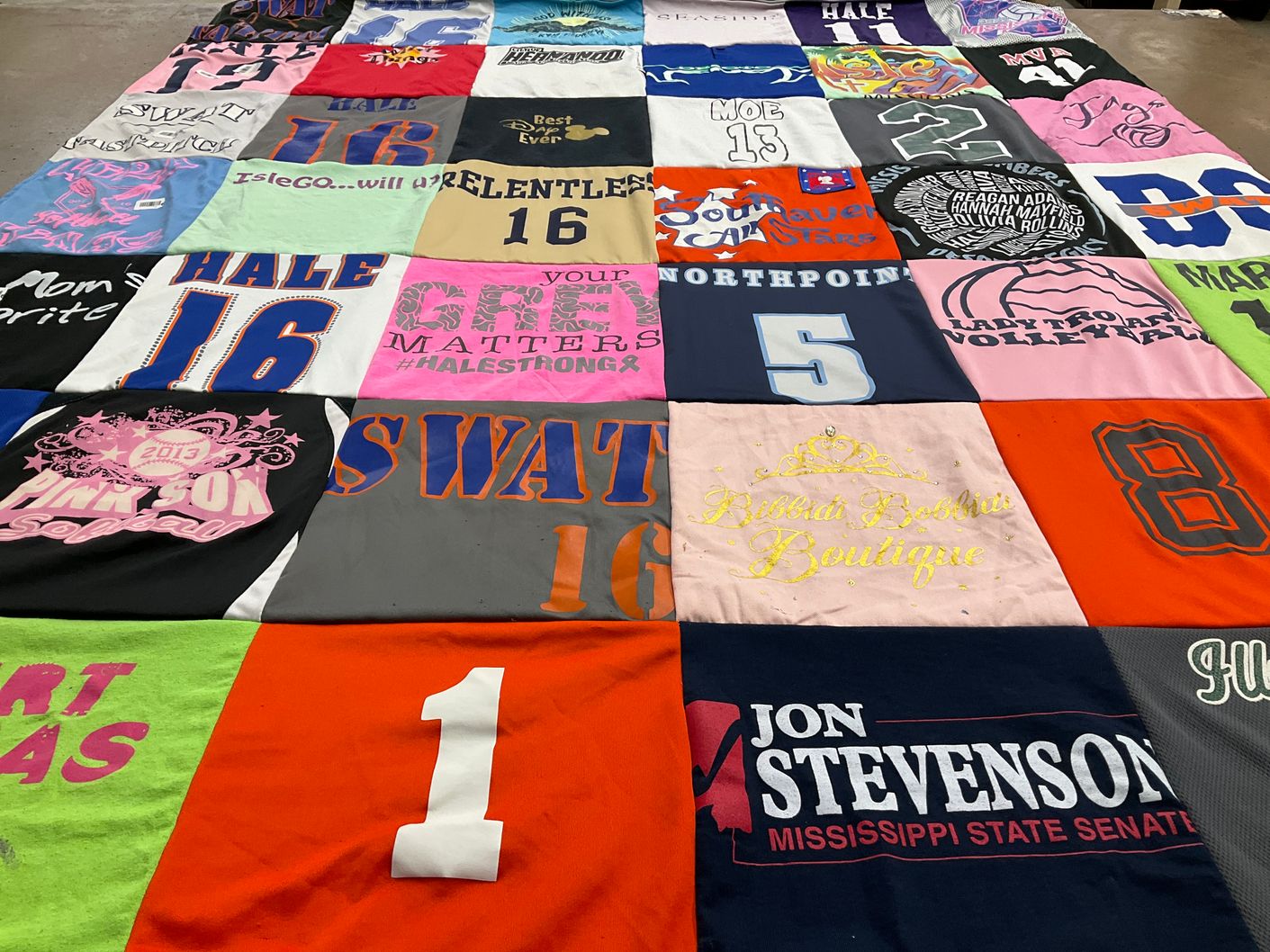 T-shirt quilt from northpoint high school, hale high school by Kimberly  from MS