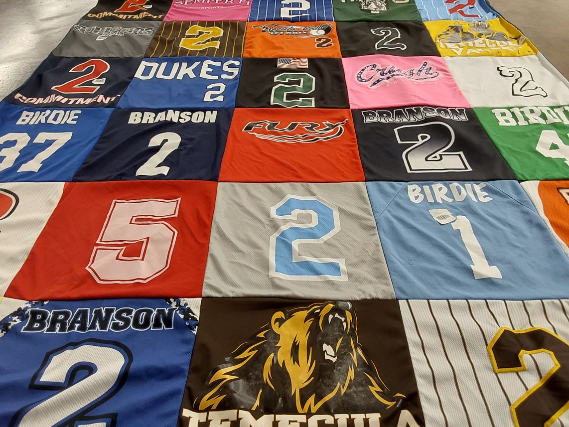 T-shirt quilt featuring dukes, fury by Rebecca from CA