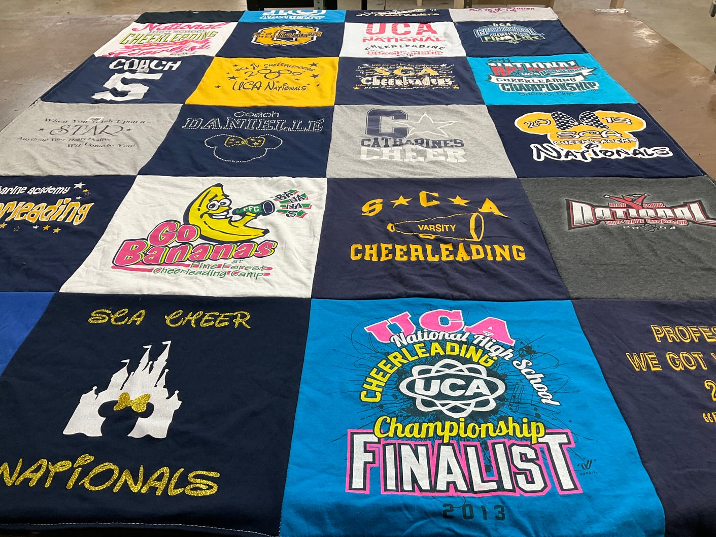 T-shirt quilt from national high school by Danielle from NY