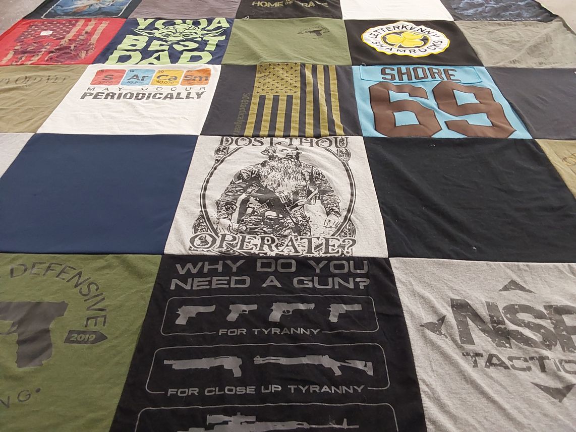 T-shirt quilt from letterkenny high school by Mary from KY