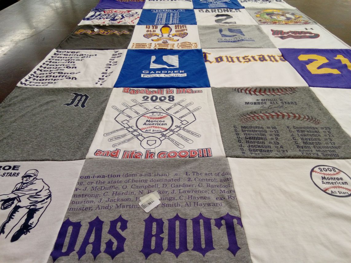 T-shirt quilt featuring monroe american all stars by Gina from LA