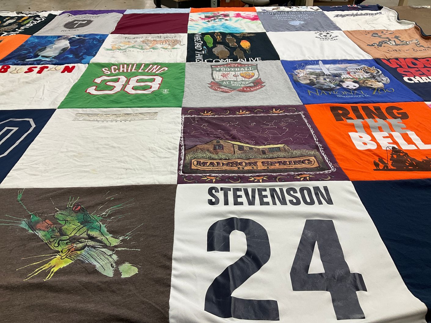 T-shirt quilt from stevenson university, madison university by Rika from VT