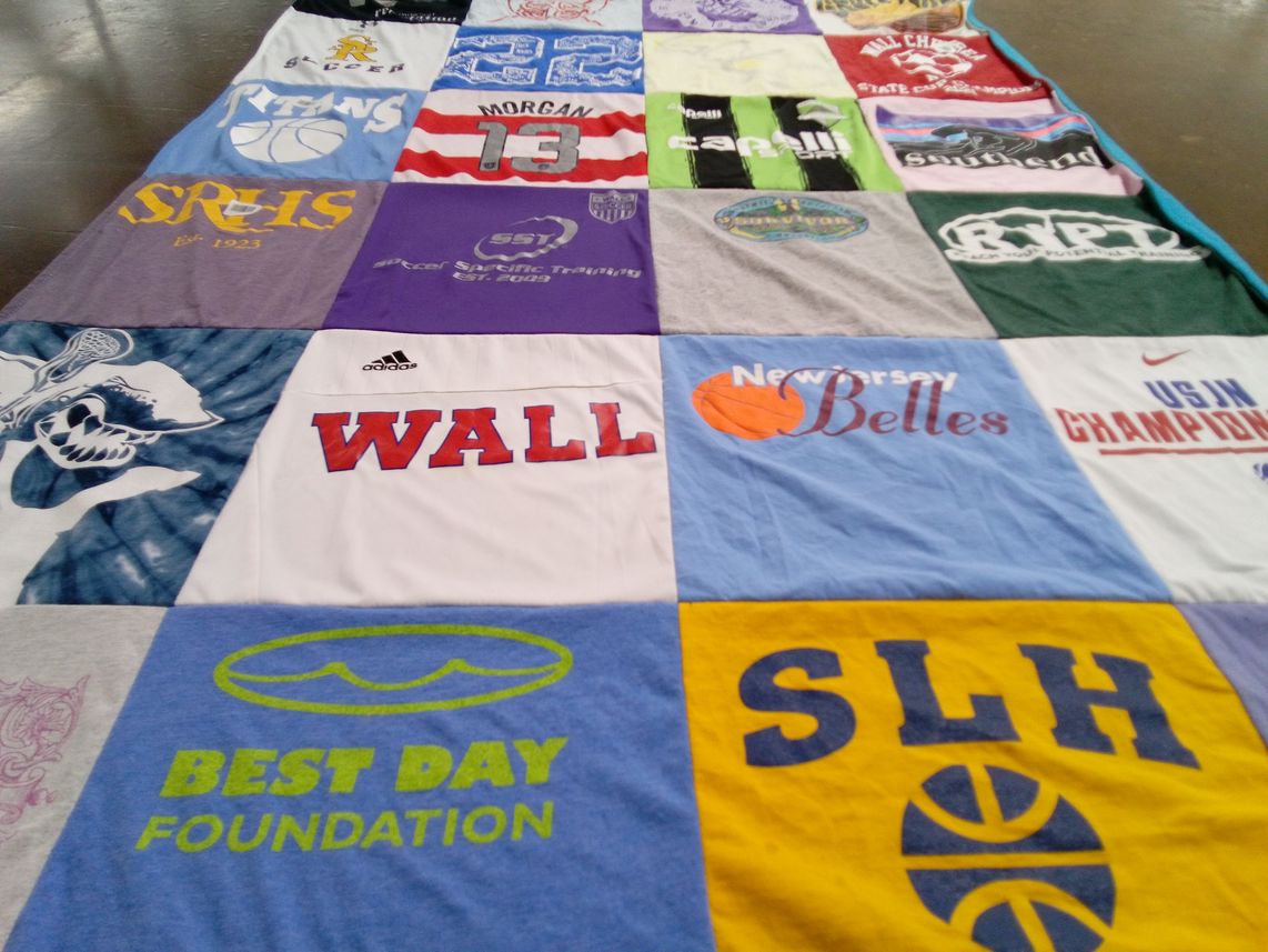 T-shirt quilt featuring titans by Jeannie from NJ