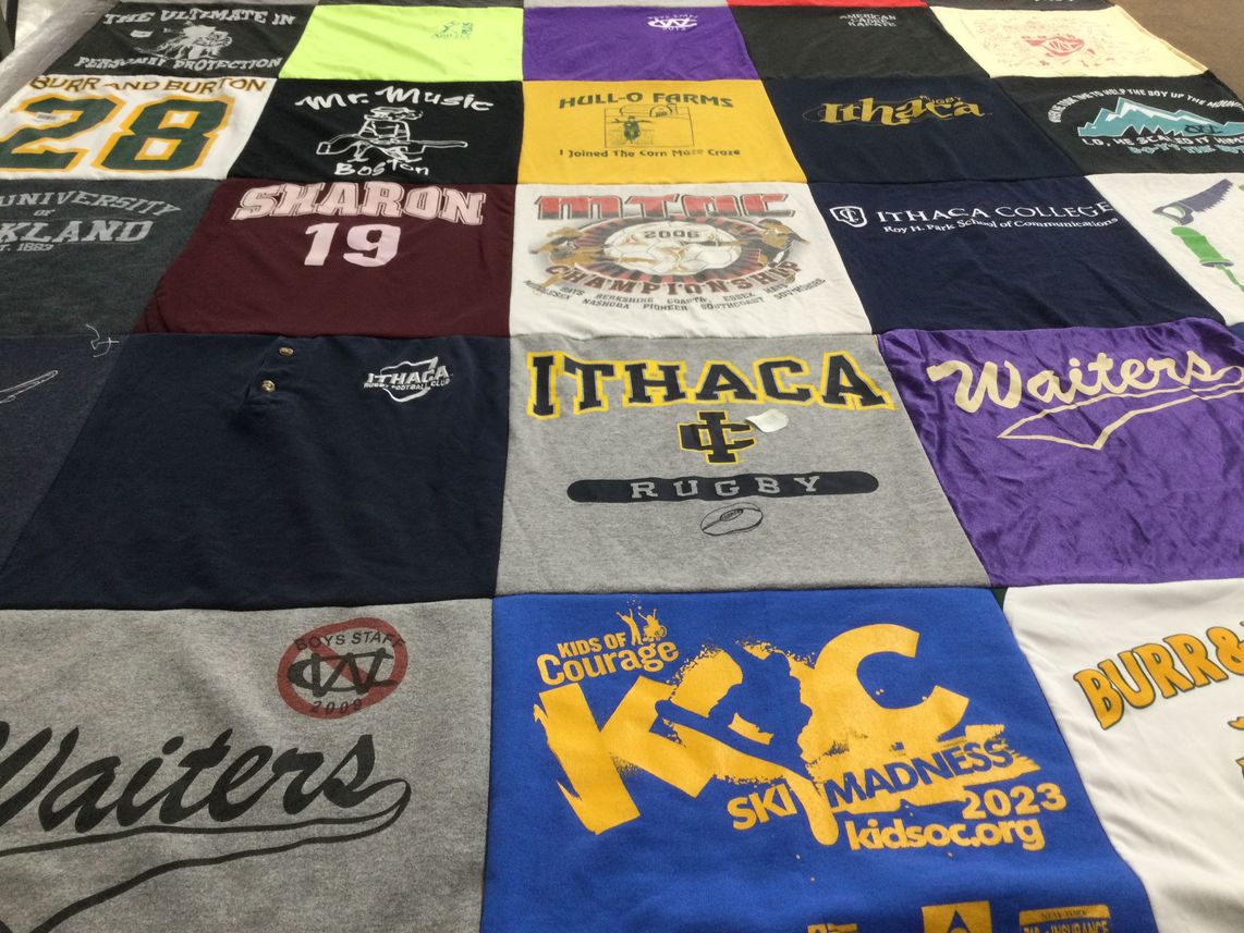 T-shirt quilt featuring ithaca college rugby by Eli from MA