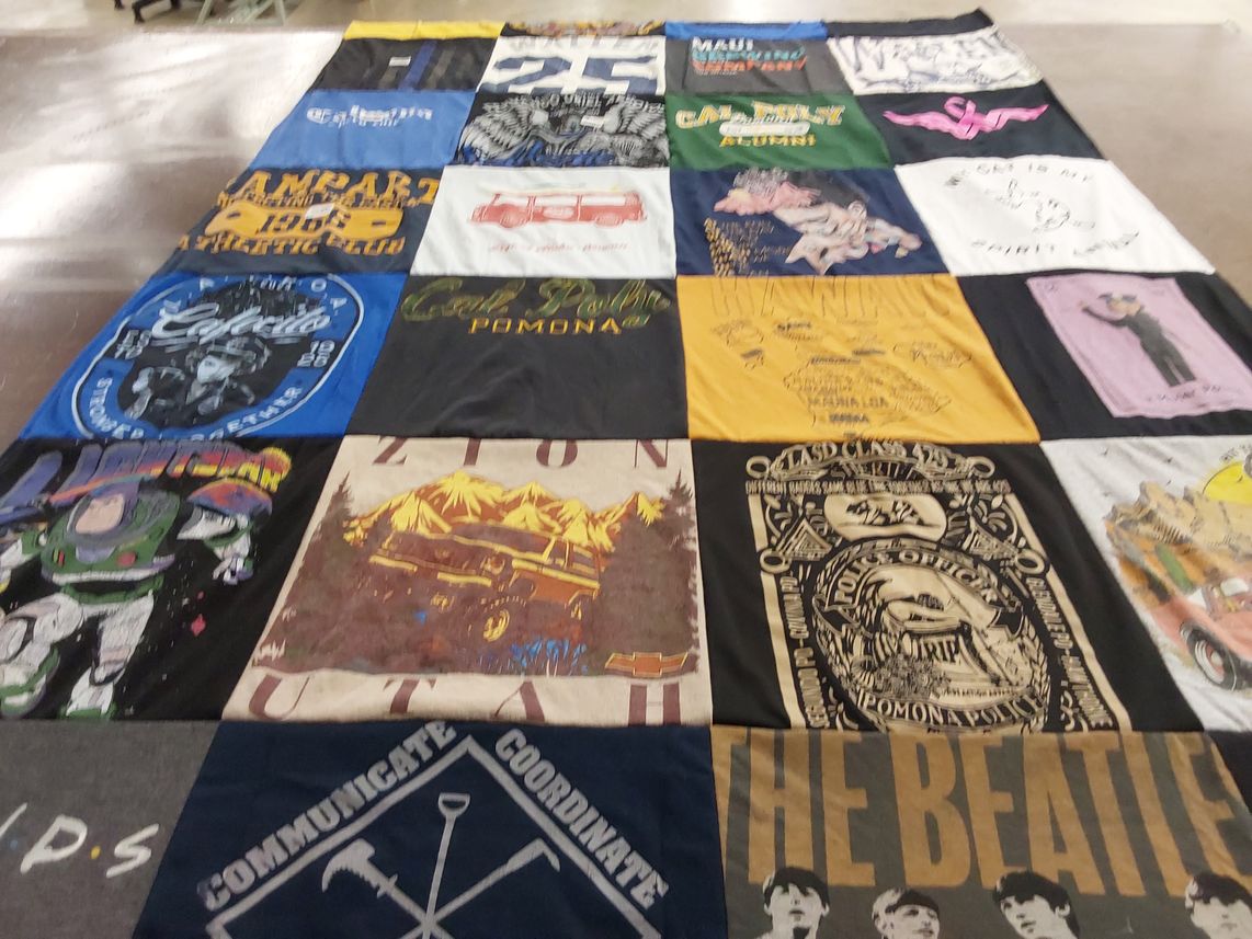 T-shirt quilt from california state university pomona by Lucero from CA