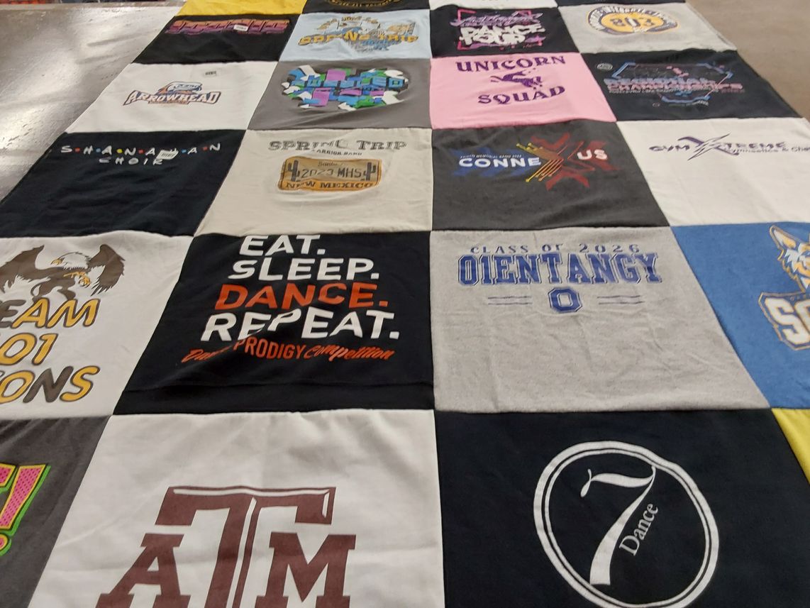 T-shirt quilt featuring team 701 dragons by Deepa from TX
