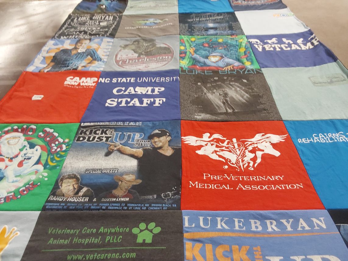 T-shirt quilt from nc state university by sherri from NC