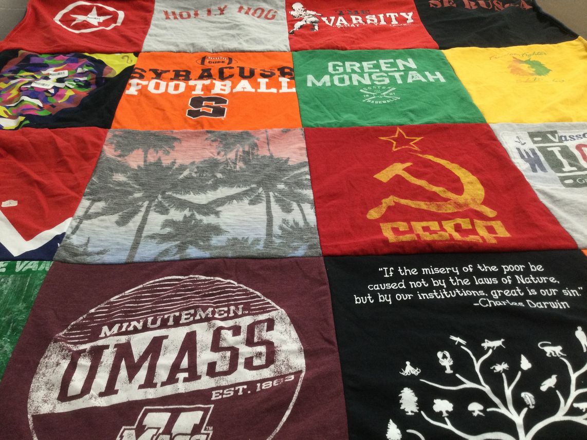 T-shirt quilt featuring syracuse university football by Yvette from MA