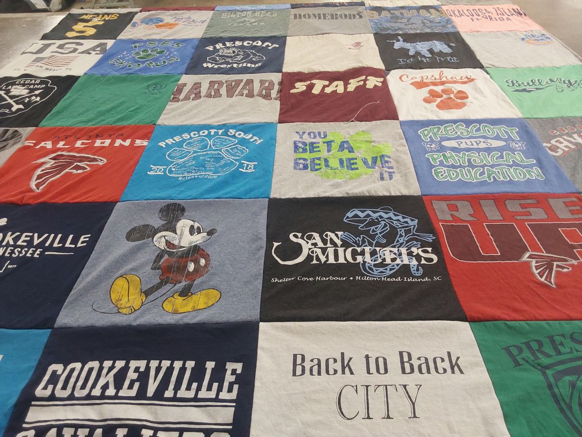 T-shirt quilt featuring atlant falcons by Lacy from TN