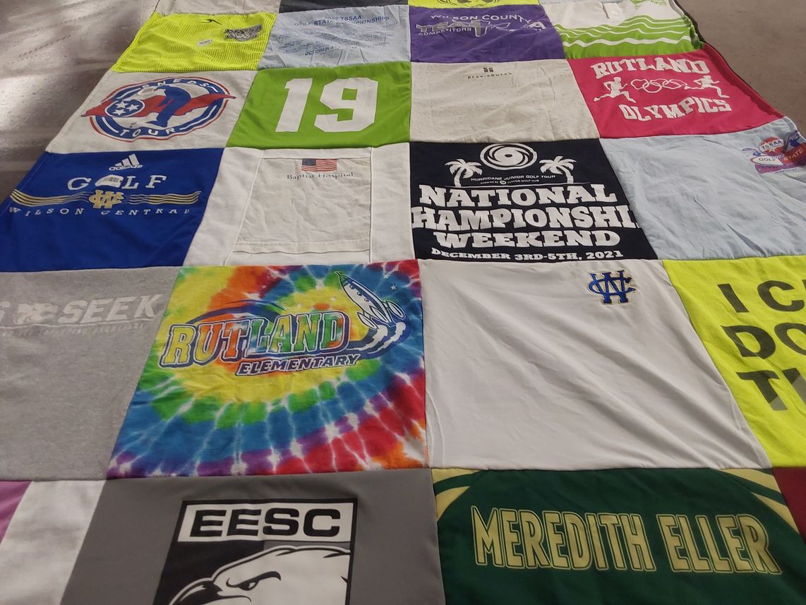 T-shirt quilt from rutland elementary school by Courtney from TN