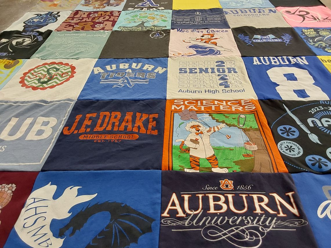 T-shirt quilt featuring auburn tigers by R & R Horse Ranch, LLC from FL