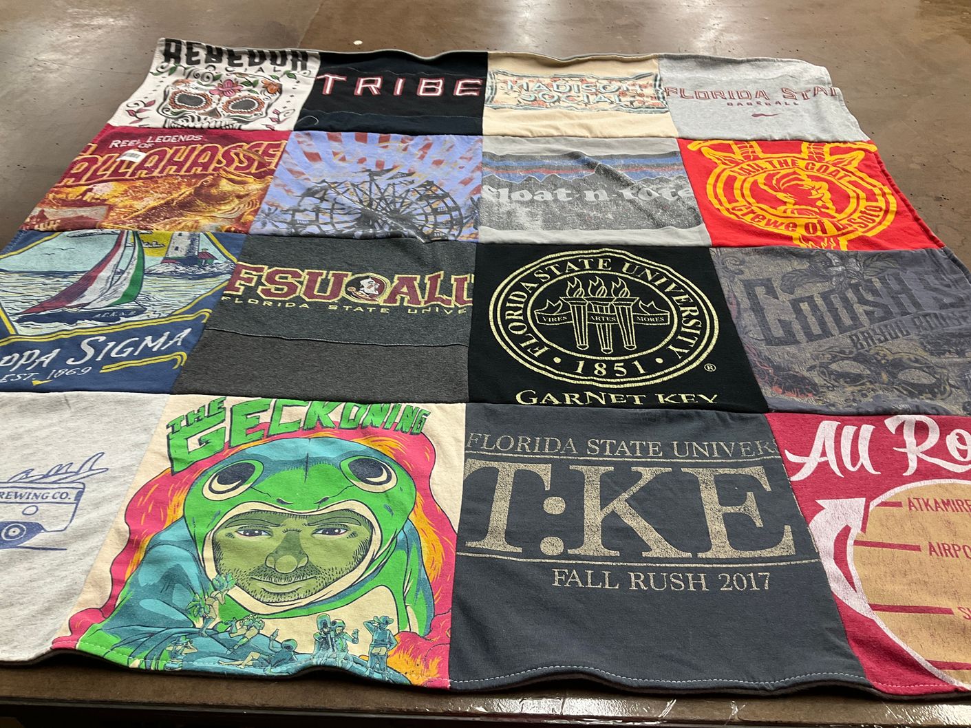 T-shirt quilt from florida state university by QuinLynne from VA