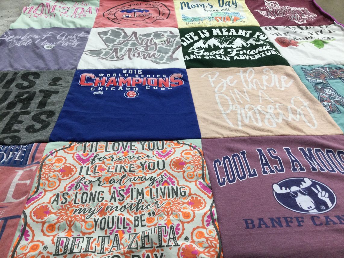 T-shirt quilt featuring chicago cubs by Carol from TX