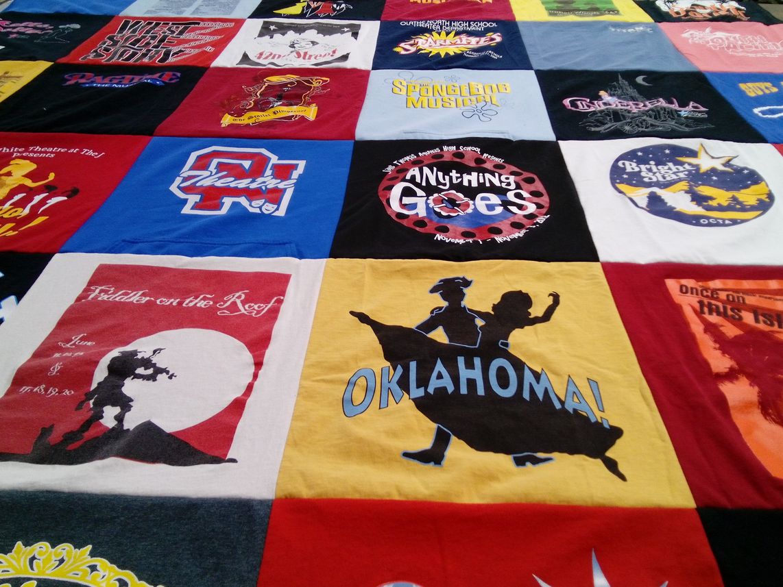 T-shirt quilt from south east high school by Carolyn from KS