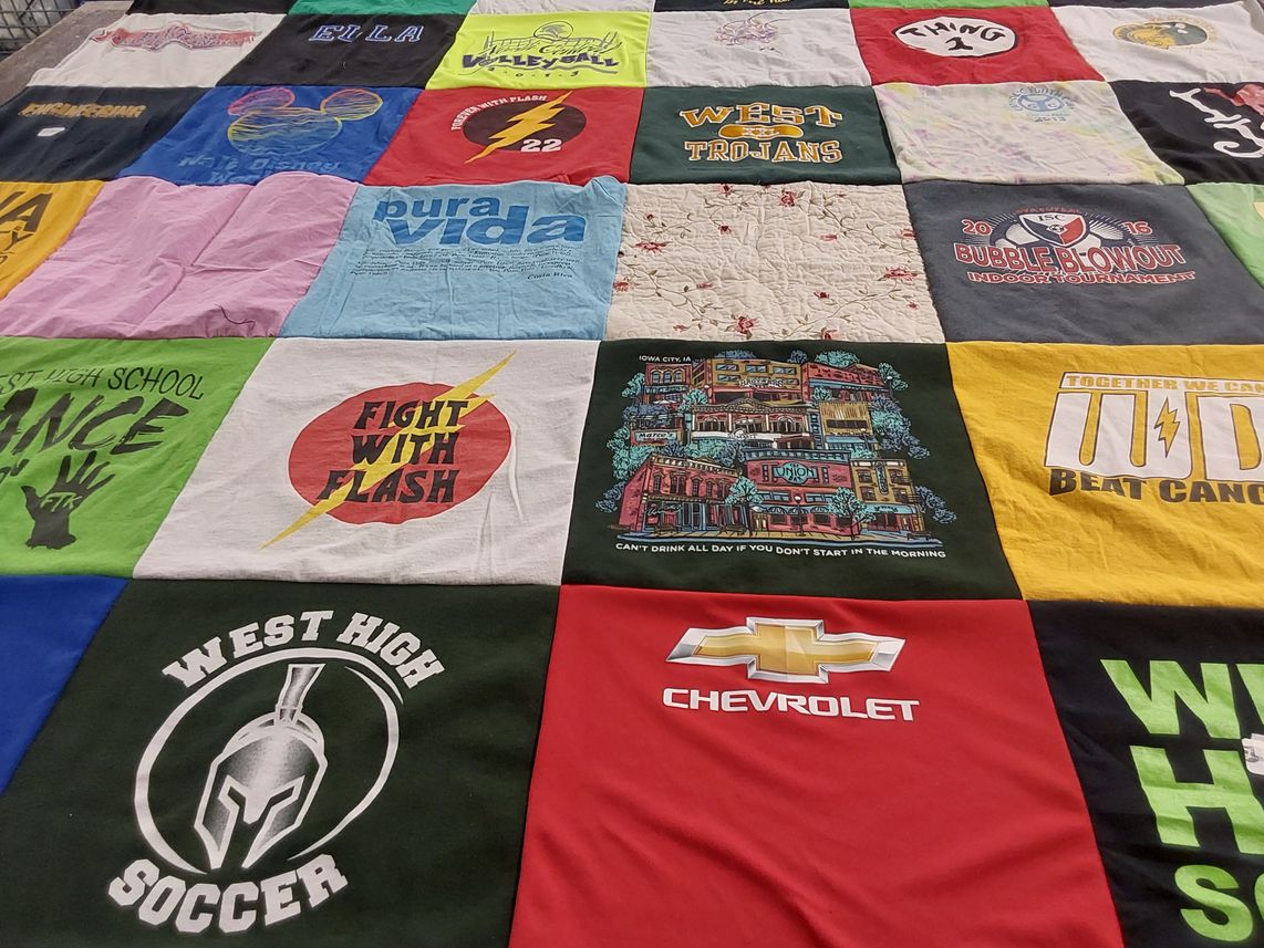 T-shirt quilt featuring west trojans by Mary from IA