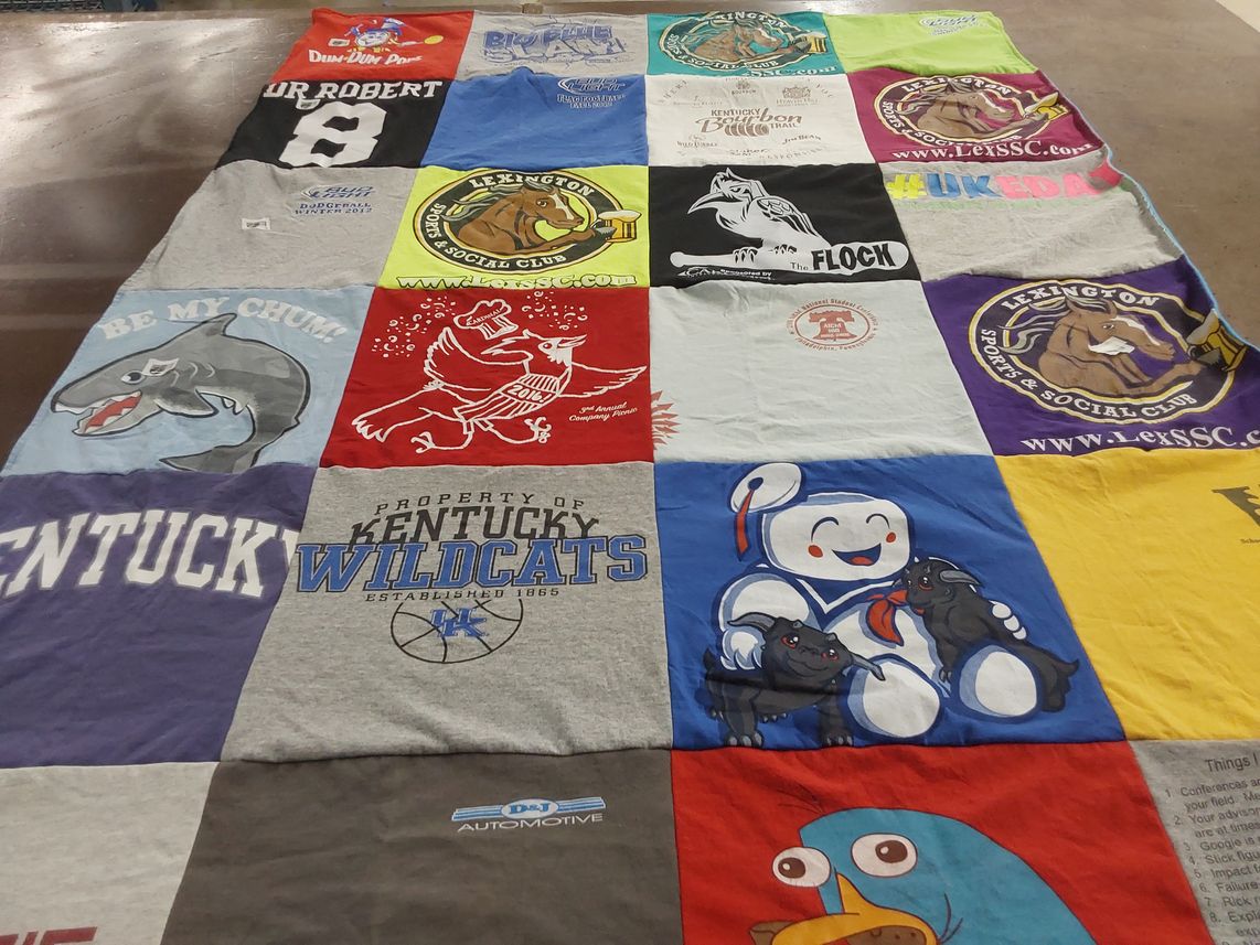 T-shirt quilt featuring kentucky wildcats by Kassandra from MN