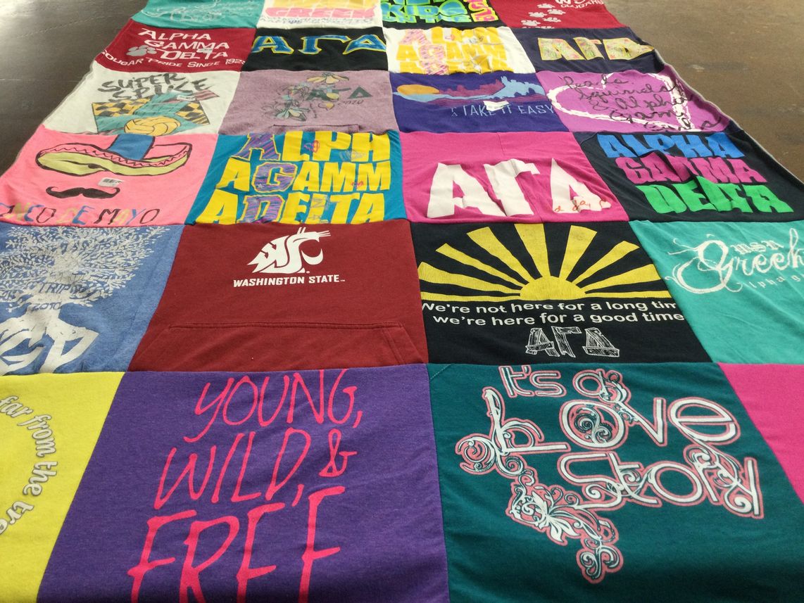 T-shirt quilt from washington state university by Melissa from WA