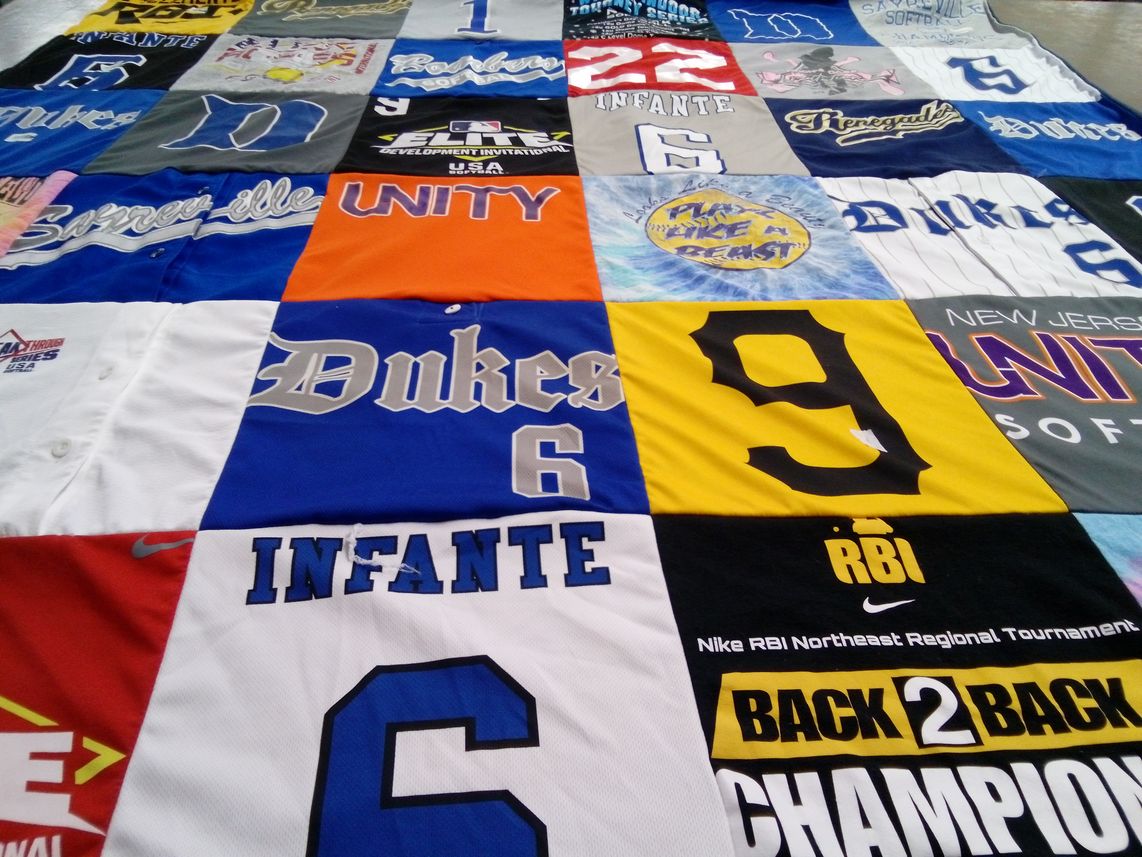 T-shirt quilt featuring dukes baseball by Noelle from NJ