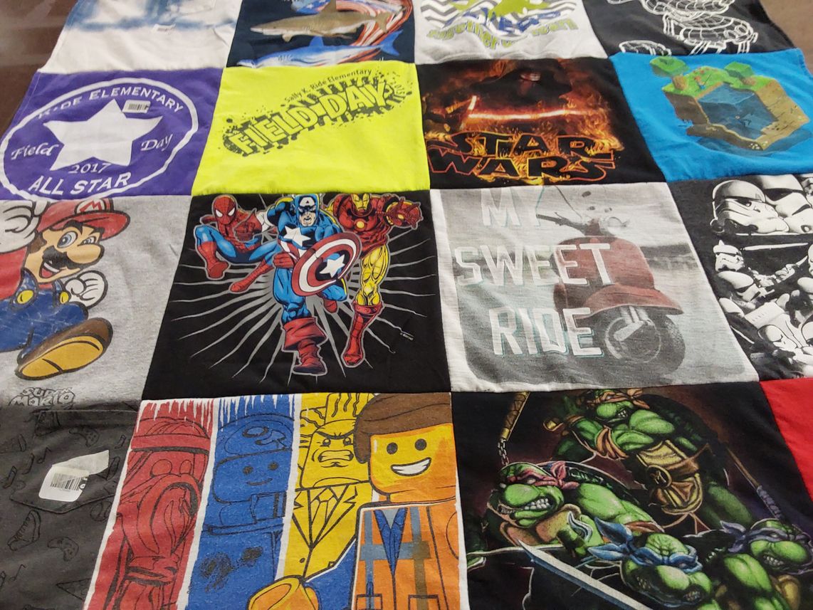 T-shirt quilt from shady grove elementary school by Kelly from TX
