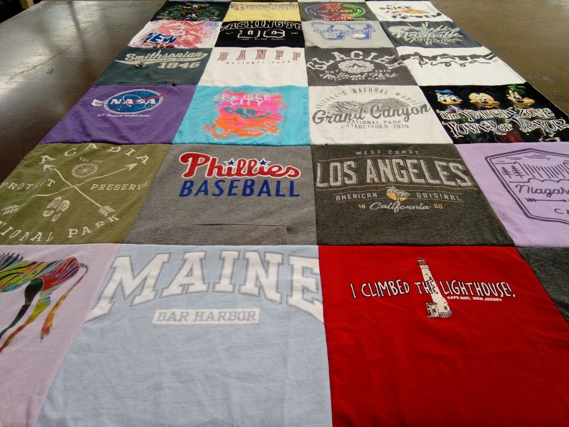 T-shirt quilt featuring philadelphia phillies baseball by Tara from NJ