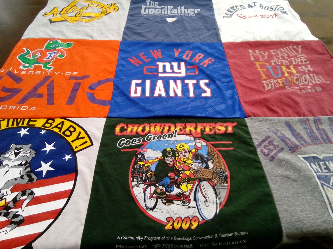 T-shirt quilt featuring new york giants by Patricia from NY