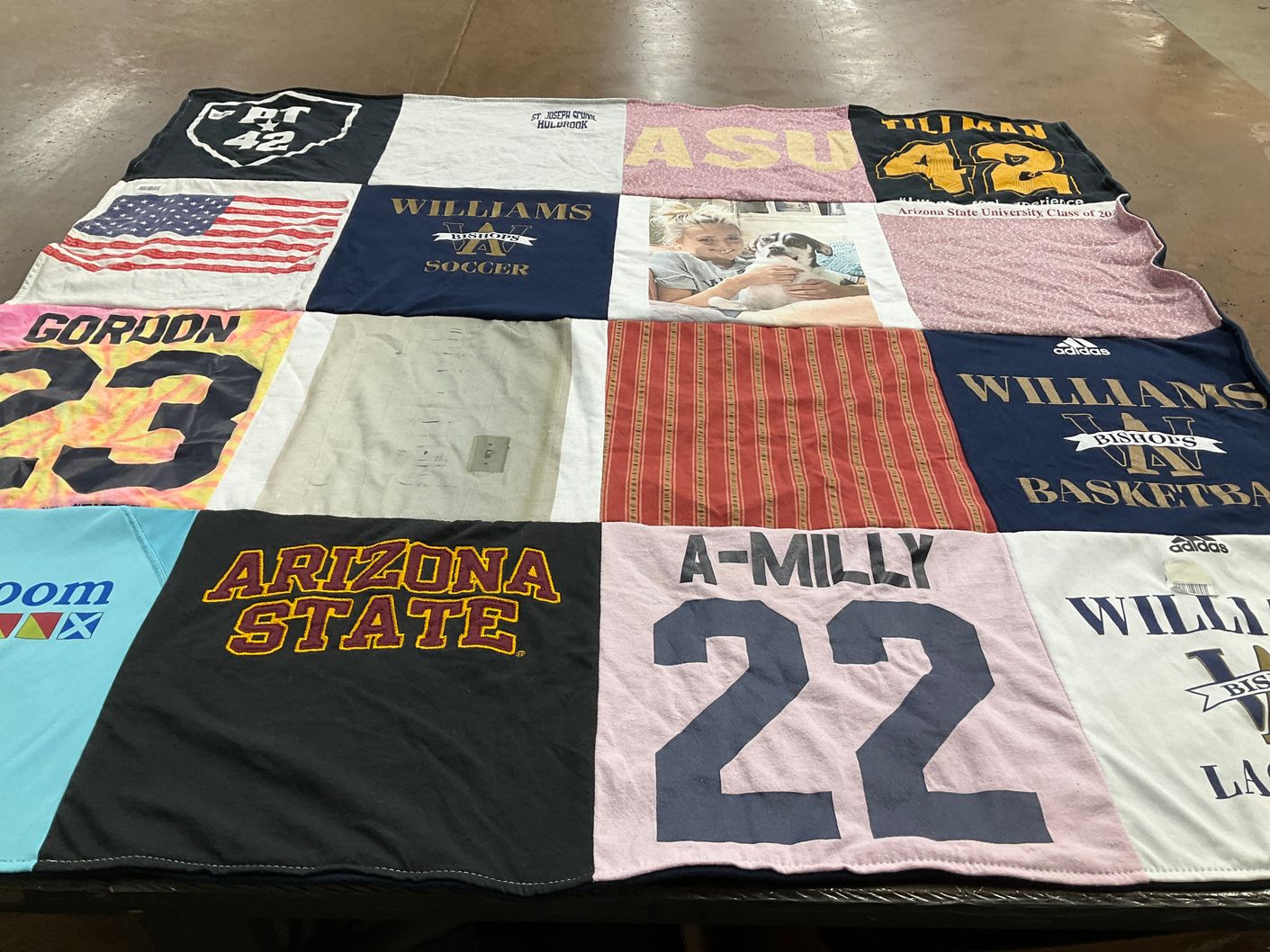 T-shirt quilt featuring williams college basketball, williams college lacrosse by Nancy from MA