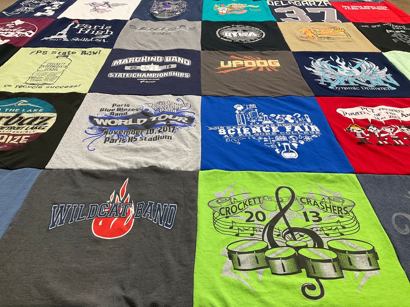 T-shirt quilt from paris high school by Jennifer from TX