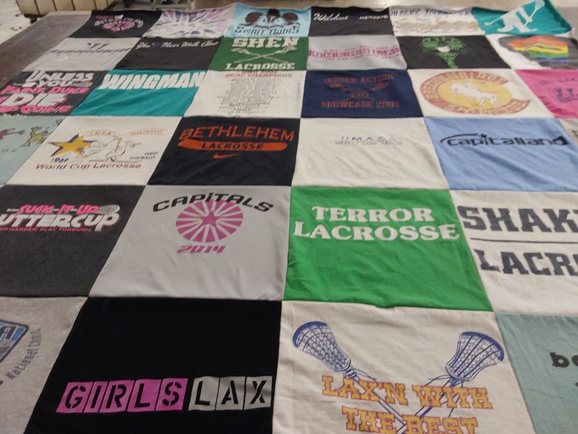 T-shirt quilt featuring capitals lacrosse by Jacqueline from NY