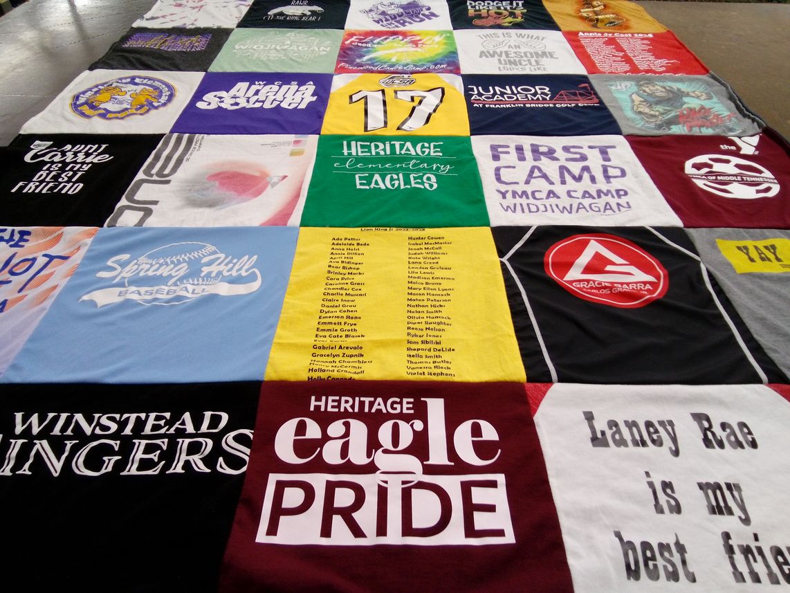 T-shirt quilt featuring winstead singers by Jenn from TN