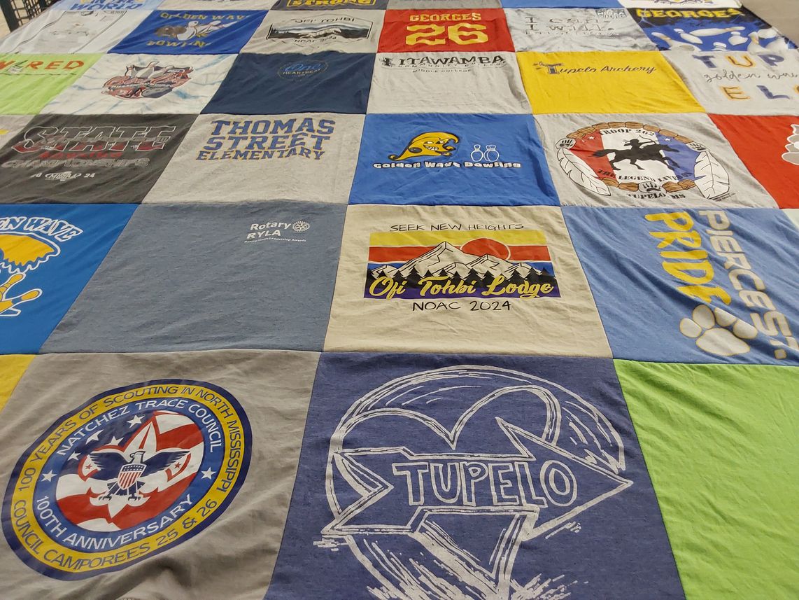 T-shirt quilt from thomas street elementary by Miranda from MS