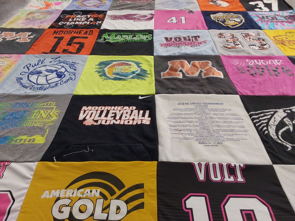 T-shirt quilt from moorhead high school by Christy from MN