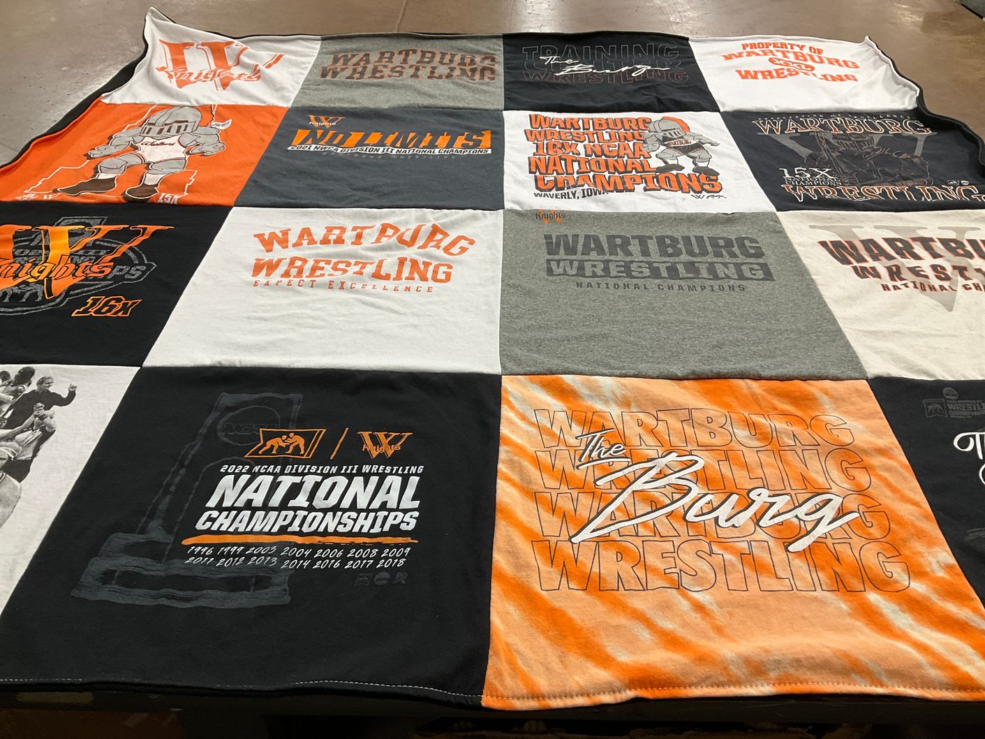 T-shirt quilt from wartburg college by Jessica from IL